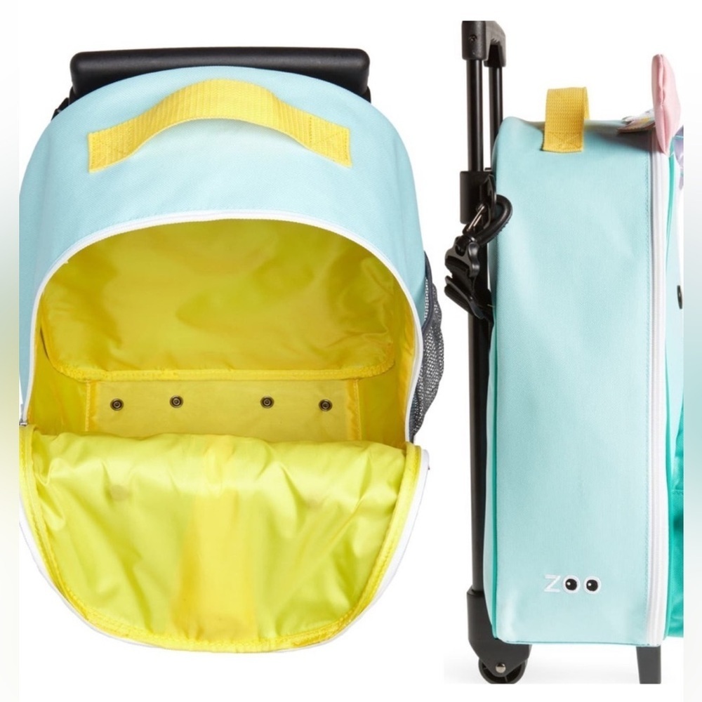 Skip Hop Unicorn Kids Luggage - Aqua and Yellow - Picture 5 of 6